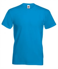 103 Azure Blue Мъжка тениска V-NECK