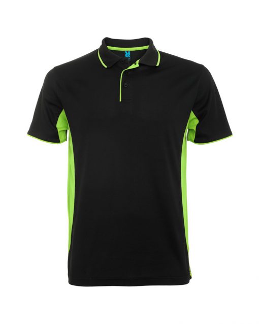 278 Lime - Black Мъжка спортна Тениска Montende