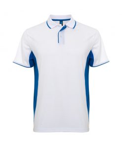 278 White - Royal Blue Мъжка спортна Тениска Montende