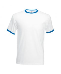 24 White - Royal Blue Тениска RINGER