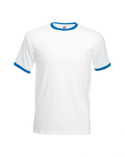 24 White - Royal Blue Тениска RINGER