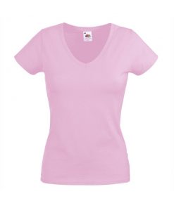 182 Light Pink Дамска тениска Lady fit V-NECK