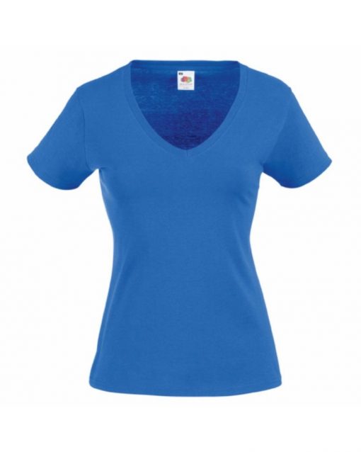 182 Royal Blue Дамска тениска Lady fit V-NECK