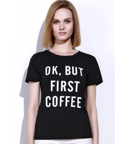 Дамска тениска First Coffee