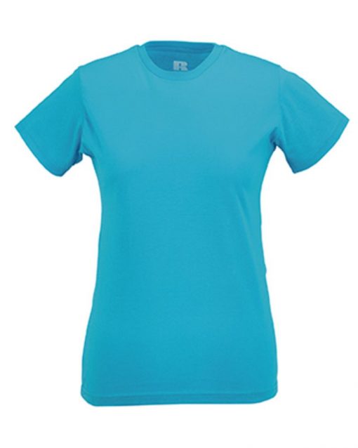 437 Azure Blue Дамска тениска Lady Soft Slim
