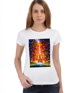 Дамска органична тениска Eiffel Tower