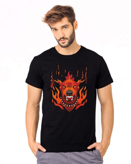 Мъжка органична тениска Fire Dog