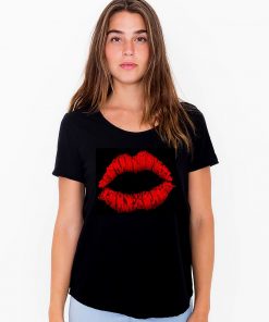 Дамска органична тениска Lips are couples