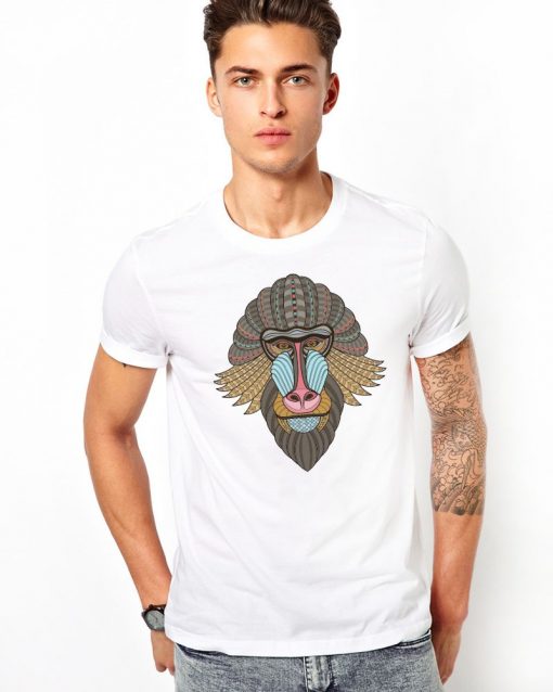 Мъжка органична тениска Tribal Baboon