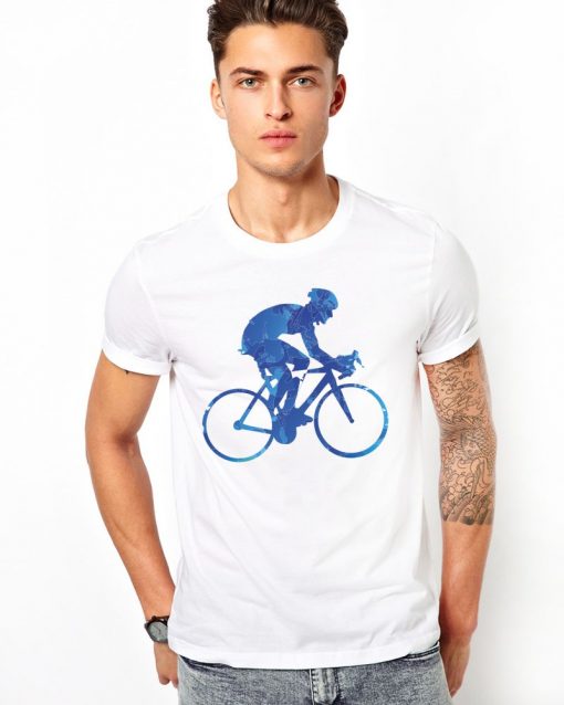 Мъжка органична тениска Blue Cyclist