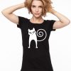 Дамска органична тениска White Cat 1