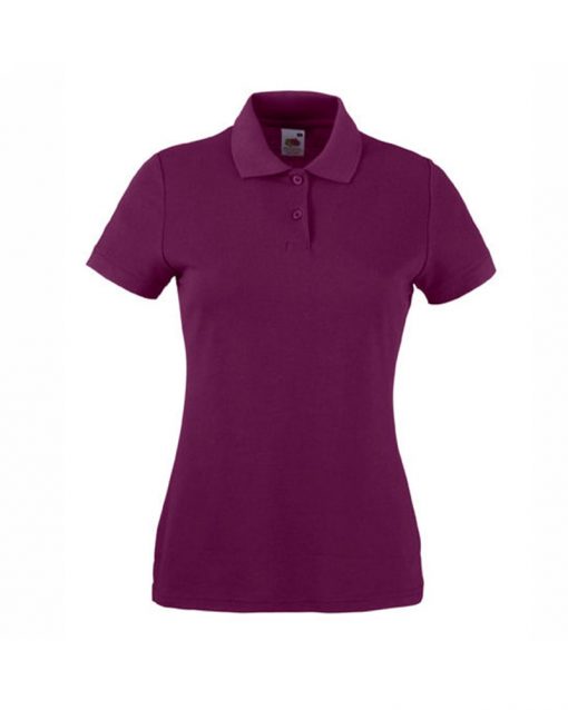 147 Burgundy Дамска риза Lady-Fit Polo Pre