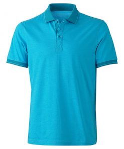 682 Turquoise Melange Мъжка риза Polo Heather