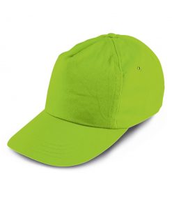1199 Lime Детска 5 панелна шапка