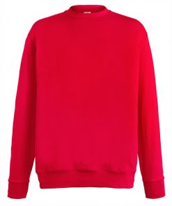 BG110 Red Мъжка ватена блуза Set-In Sweat Light