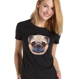 Дамска органична тениска Polygonal Pug