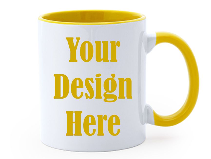 Чаша Yellow in collor с твой дизайн. Направи чаша с твой дизайн сега!