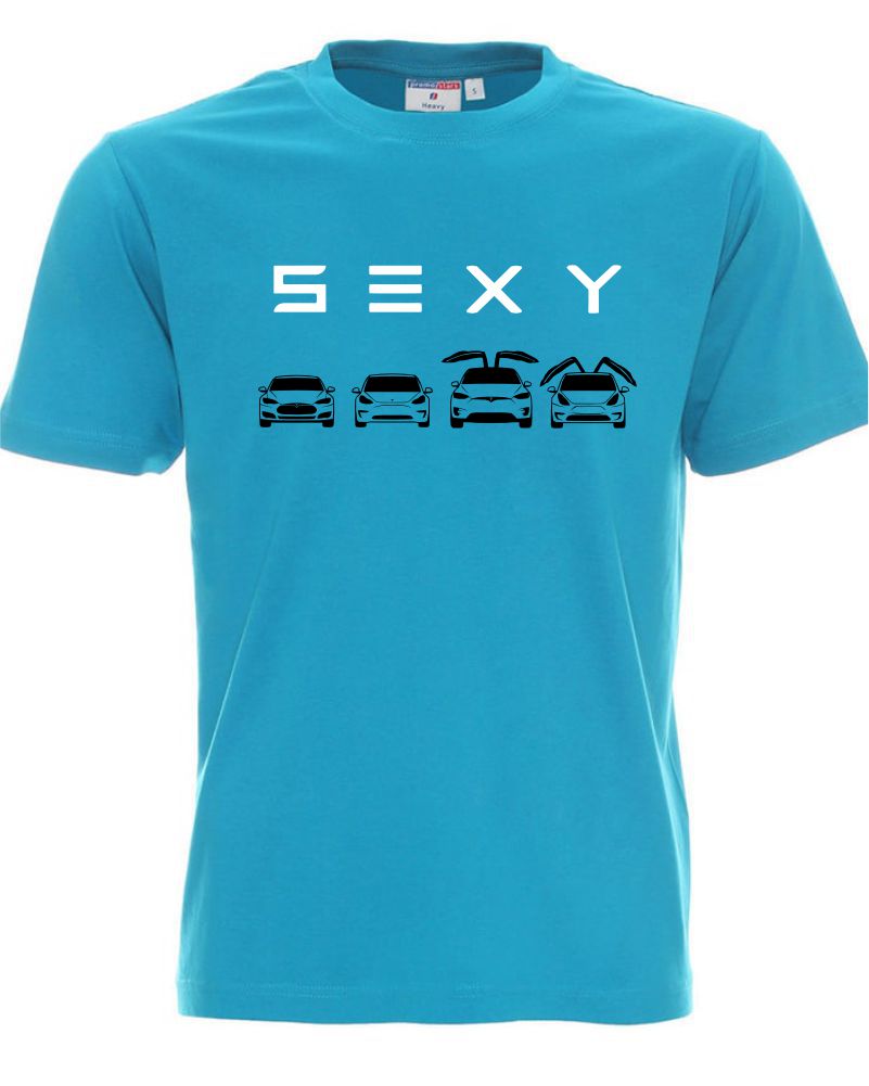 Тениска TESLA SEXY azure