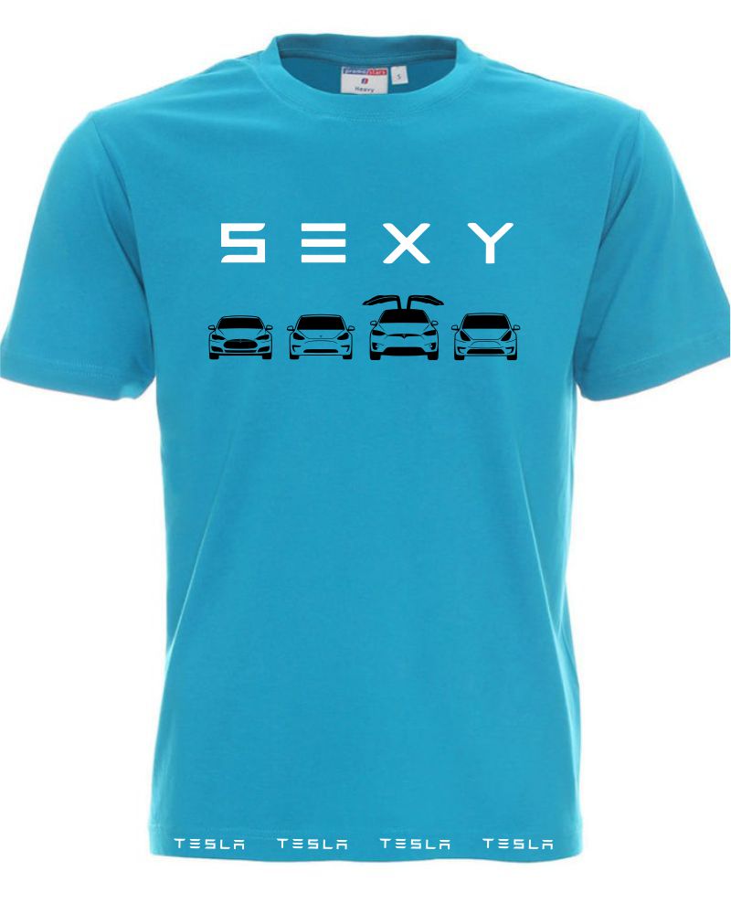 Тениска TESLA SEXY azure