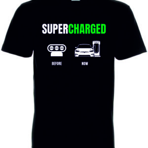 Тениска Tesla Supercharged before & after